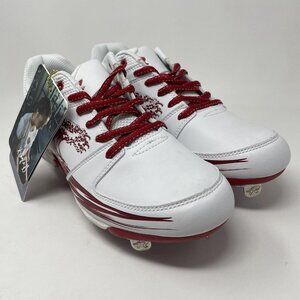 Ringor Flite‎ Spikes Softball Metal Cleats Womens 9 Rising Tide White Red Shoes